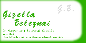 gizella beleznai business card